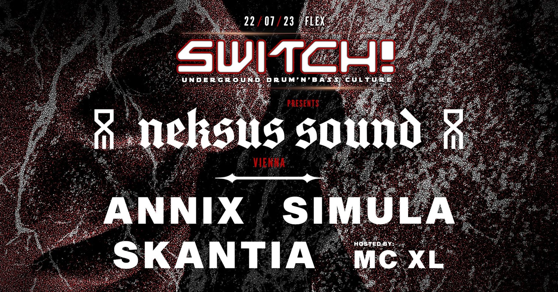 Switch! am 22. July 2023 @ Flex. Switch! am 22. July 2023 @ Flex.
