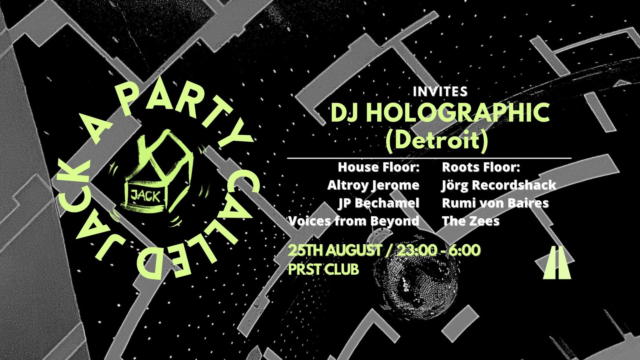 A party called JACK am 25. August 2023 @ Praterstrasse / PRST. A party called JACK am 25. August 2023 @ Praterstrasse / PRST.