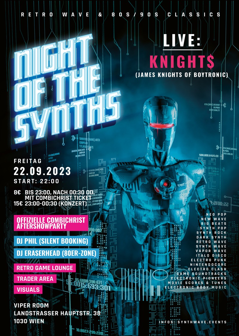 Night of the Synths am 22. September 2023 @ Viper Room. Night of the Synths am 22. September 2023 @ Viper Room.