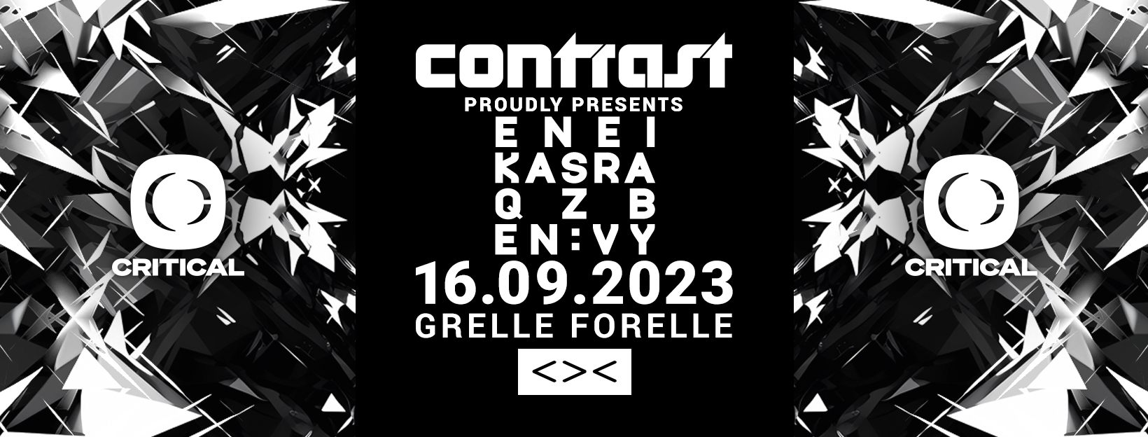 CONTRAST x CRITICAL MUSIC am 16. September 2023 @ Grelle Forelle. CONTRAST x CRITICAL MUSIC am 16. September 2023 @ Grelle Forelle.