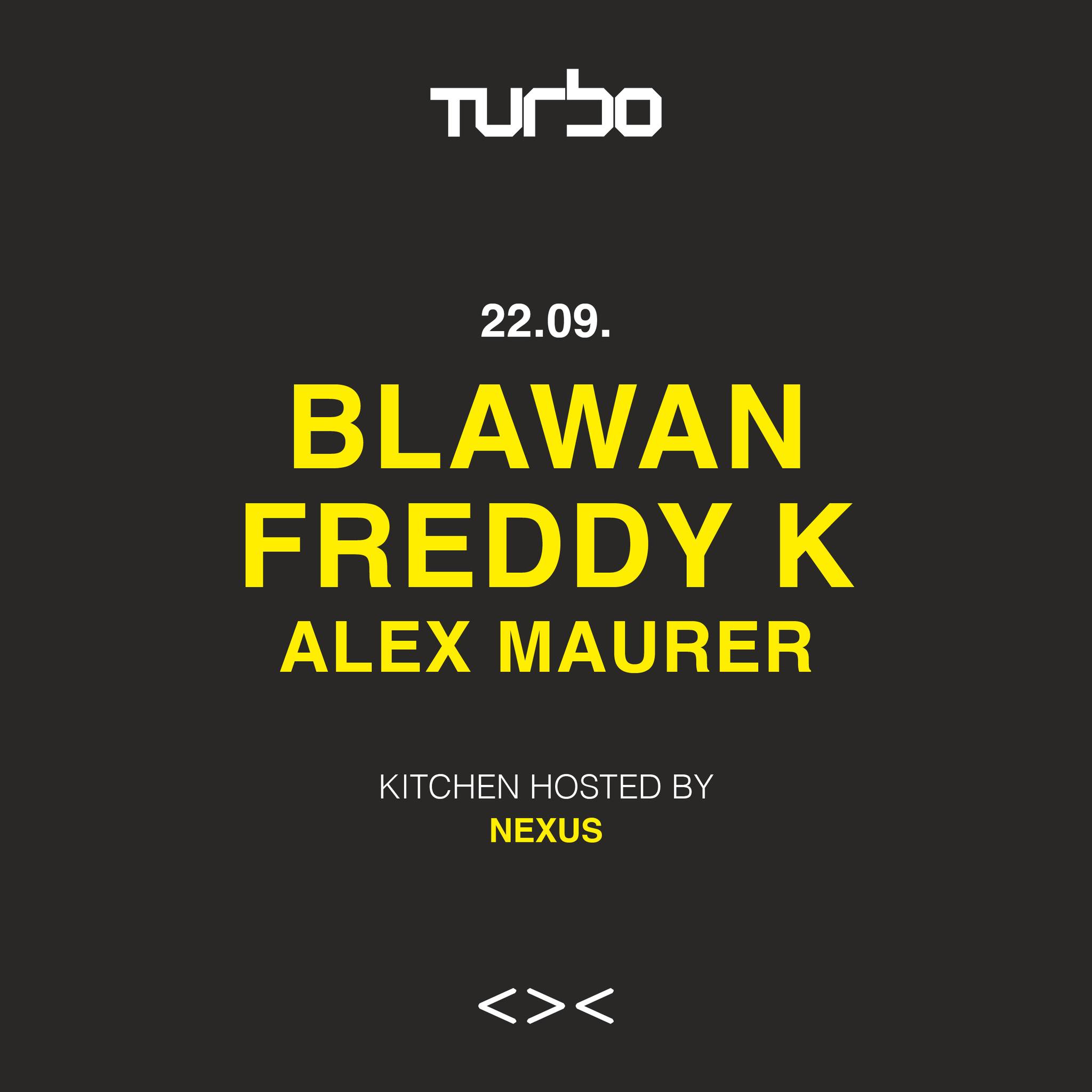 Blawan | Freddy K | TURBO am 22. September 2023 @ Grelle Forelle. Blawan | Freddy K | TURBO am 22. September 2023 @ Grelle Forelle.