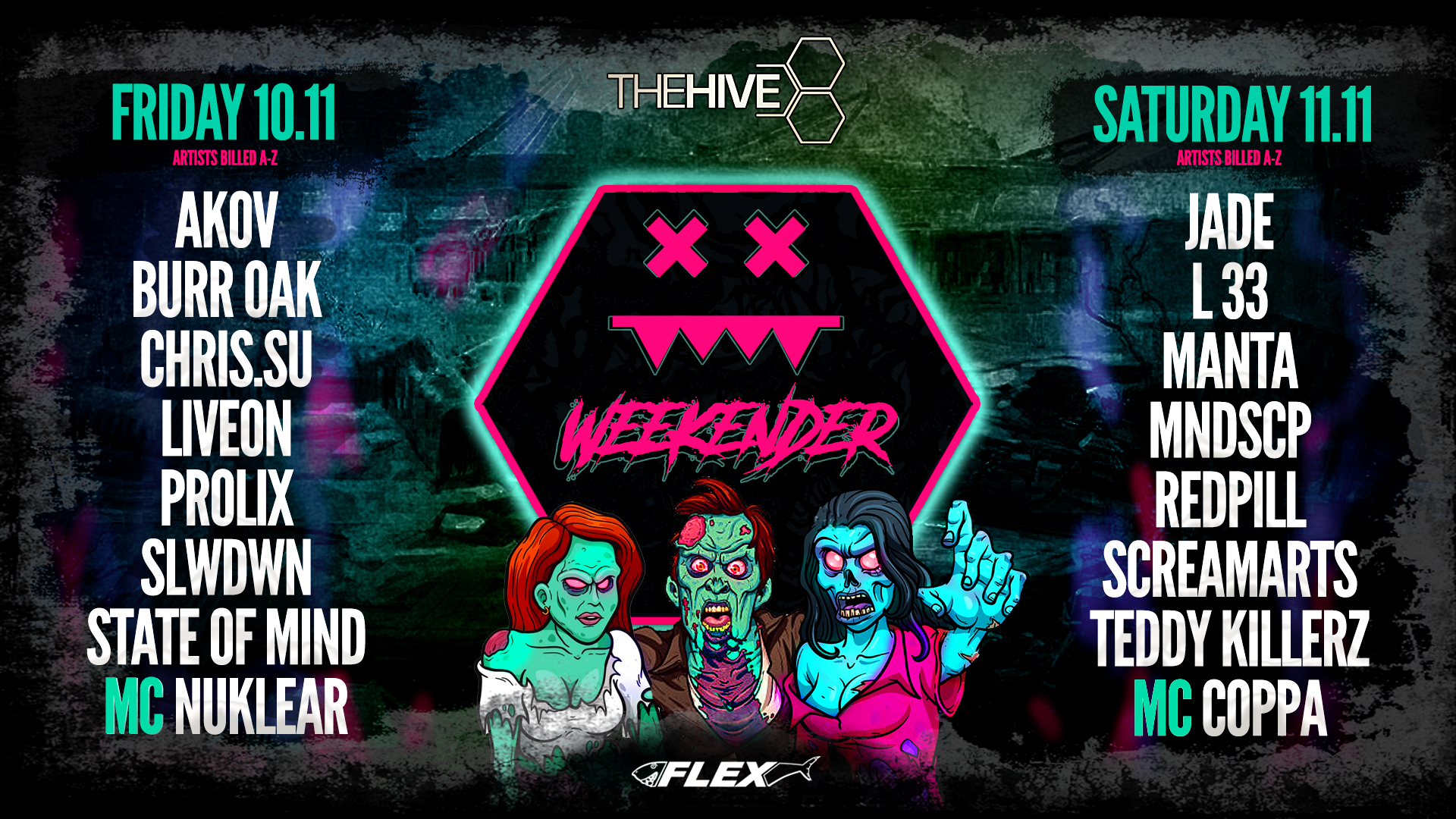 THE HIVE am 10. November 2023 @ Flex. THE HIVE am 10. November 2023 @ Flex.