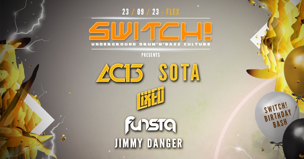 Switch! am 23. September 2023 @ Flex. Switch! am 23. September 2023 @ Flex.