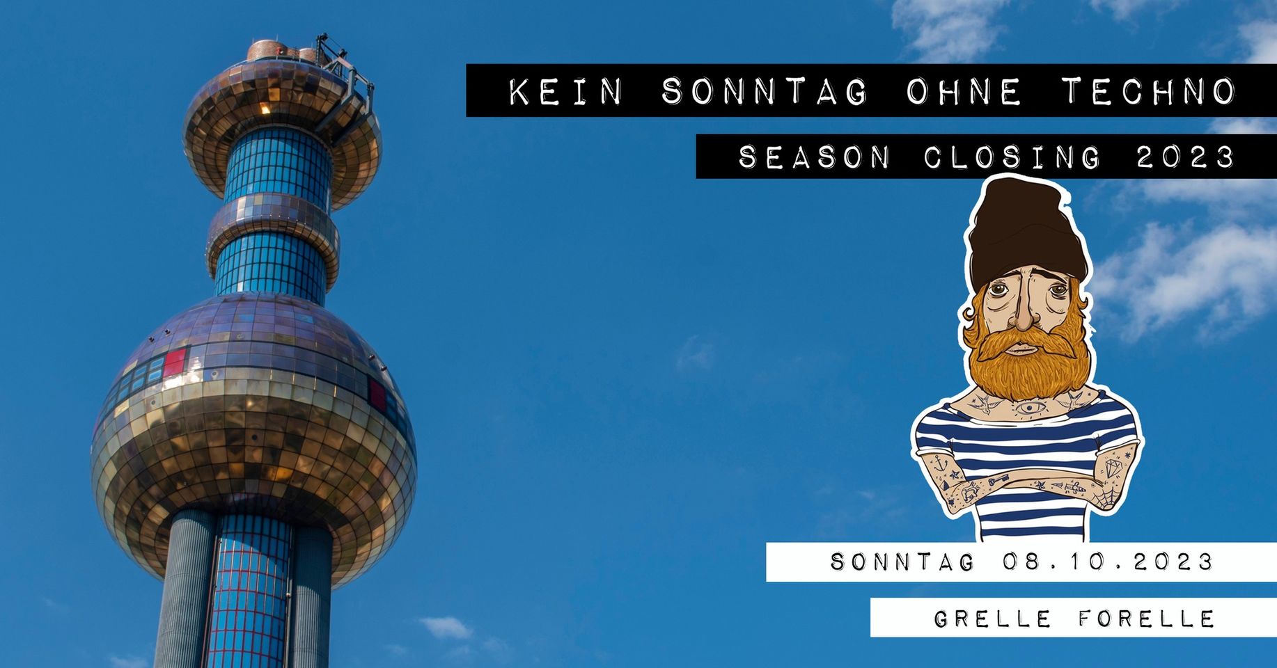 Kein Sonntag Ohne Techno am 8. October 2023 @ Grelle Forelle. Kein Sonntag Ohne Techno am 8. October 2023 @ Grelle Forelle.