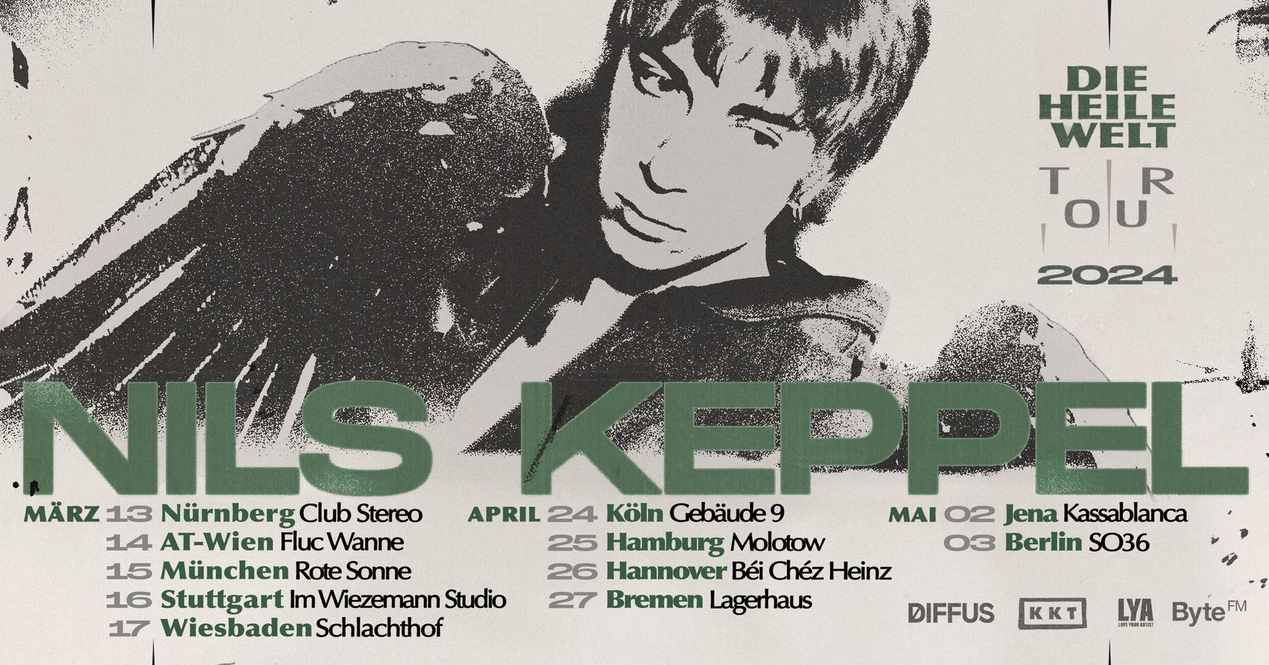 NILS KEPPEL am 14. March 2024 @ Fluc Wanne. NILS KEPPEL am 14. March 2024 @ Fluc Wanne.
