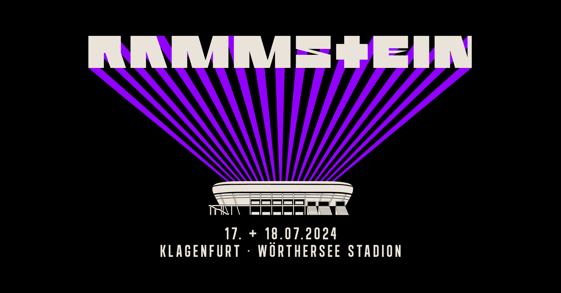 Rammstein am 17. July 2024 @ Wörthersee Stadion.
