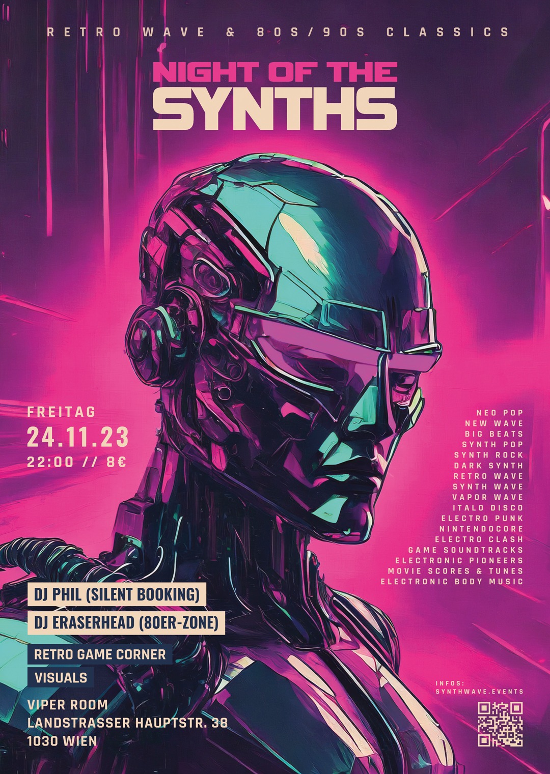 Night of the Synths am 24. November 2023 @ Viper Room. Night of the Synths am 24. November 2023 @ Viper Room.
