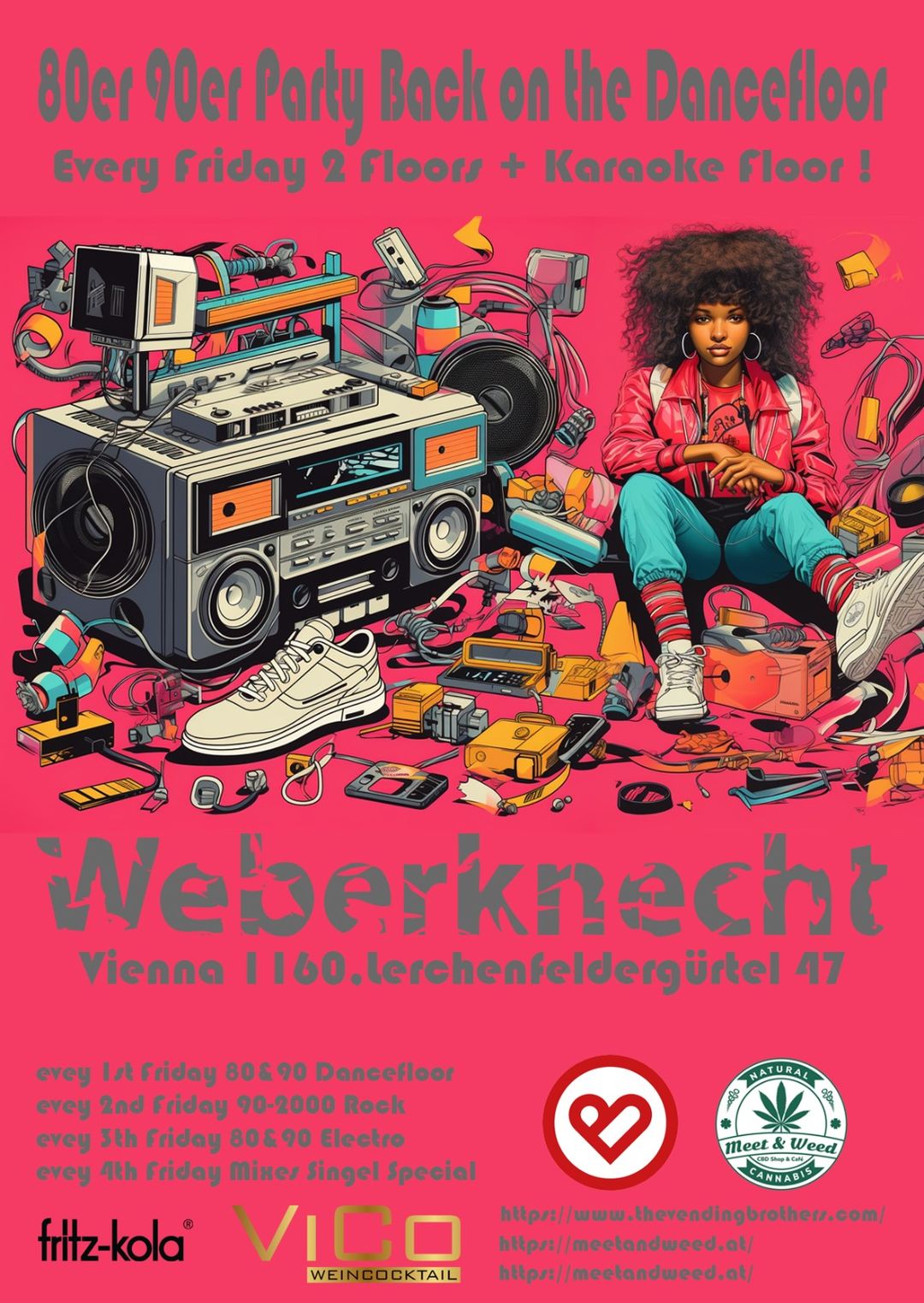 80er 90er Party am 3. November 2023 @ Weberknecht. 80er 90er Party am 3. November 2023 @ Weberknecht.