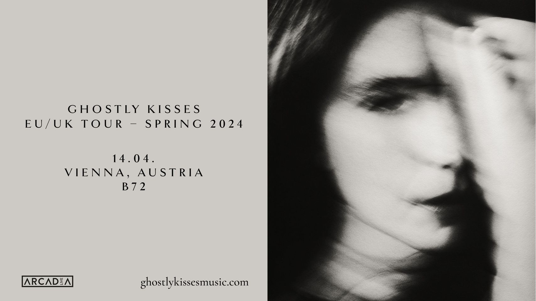 GHOSTLY KISSES am 14. April 2024 @ B72. GHOSTLY KISSES am 14. April 2024 @ B72.