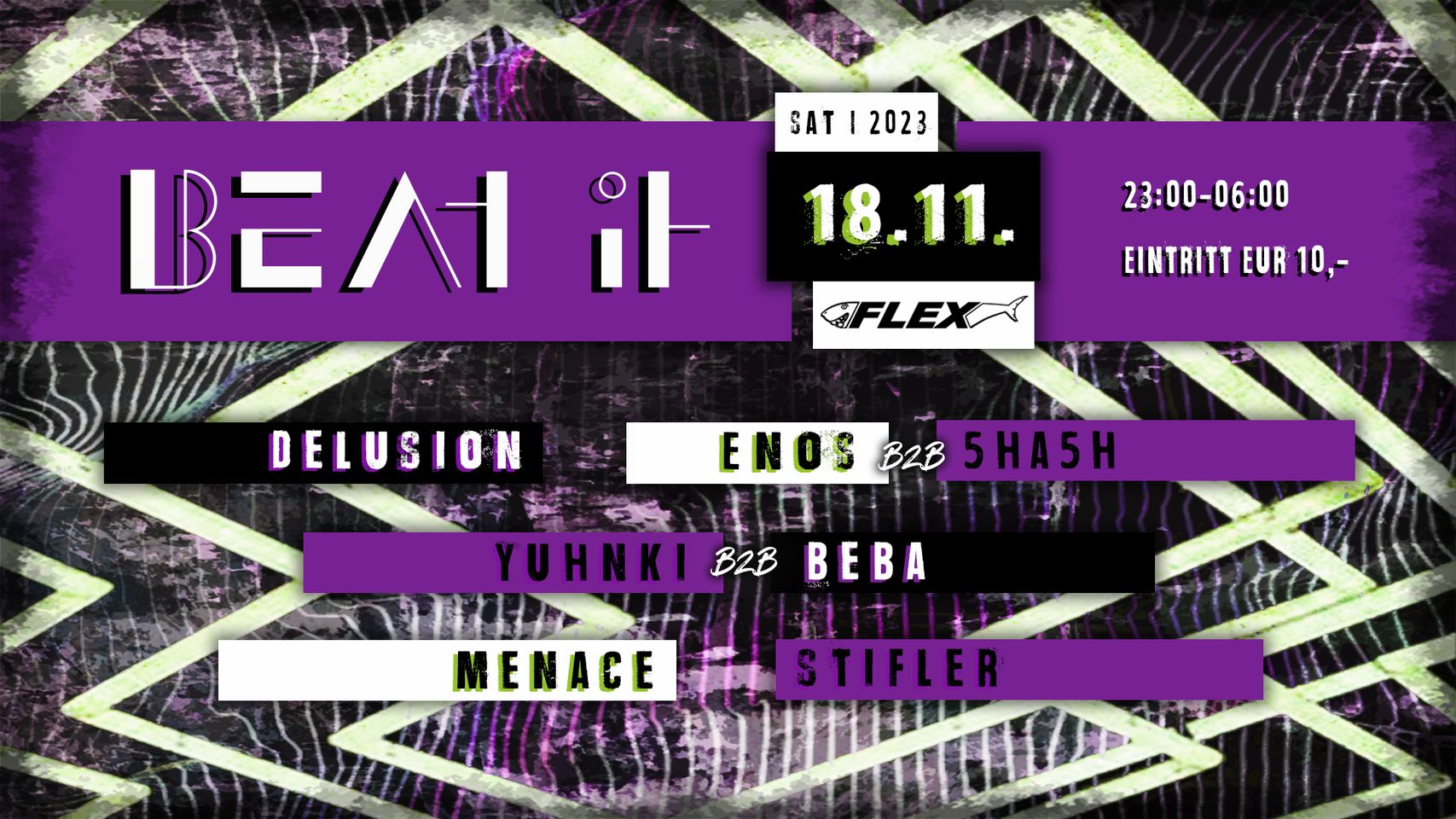 BEAT IT am 18. November 2023 @ Flex.