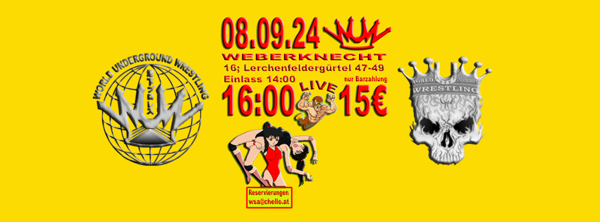 WUW am 8. September 2024 @ Weberknecht. WUW am 8. September 2024 @ Weberknecht.