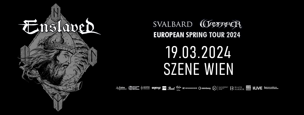 Enslaved + Svalbard + Wayfarer am 19. March 2024 @ Szene Wien.