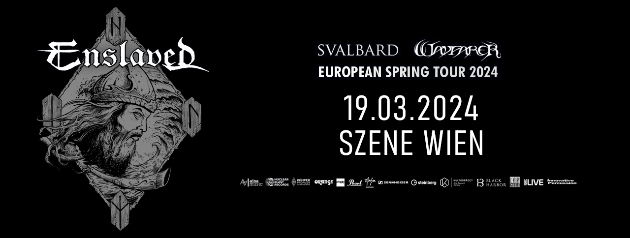 Enslaved + Svalbard + Wayfarer am 19. March 2024 @ Szene Wien. Enslaved + Svalbard + Wayfarer am 19. March 2024 @ Szene Wien.