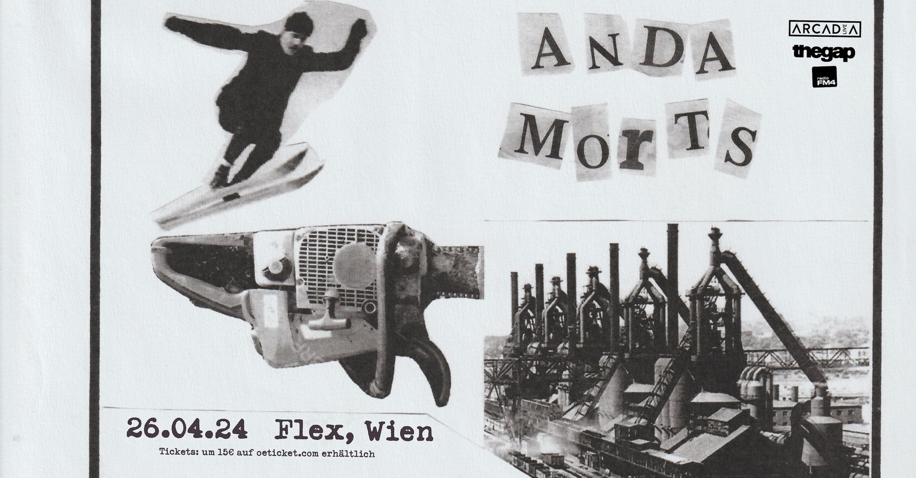 ANDA MORTS, CARLO KARACHO & ZAK! am 26. April 2024 @ Flex. ANDA MORTS, CARLO KARACHO & ZAK! am 26. April 2024 @ Flex.