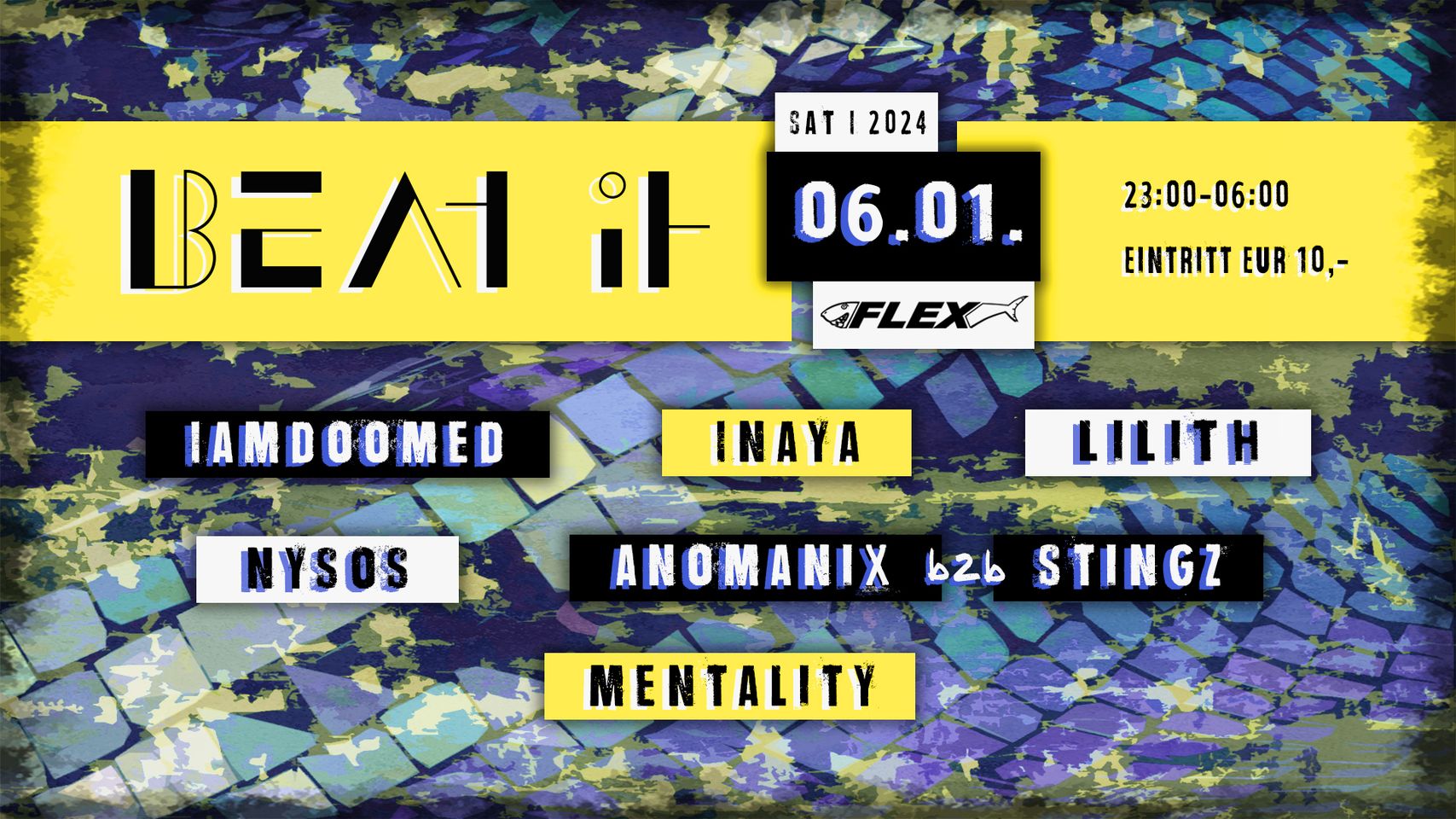 BEAT IT am 6. January 2024 @ Flex. BEAT IT am 6. January 2024 @ Flex.
