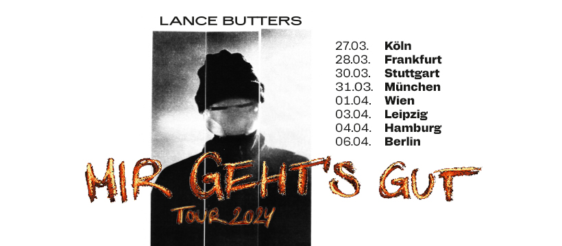 Lance Butters am 1. April 2024 @ Grelle Forelle. Lance Butters am 1. April 2024 @ Grelle Forelle.