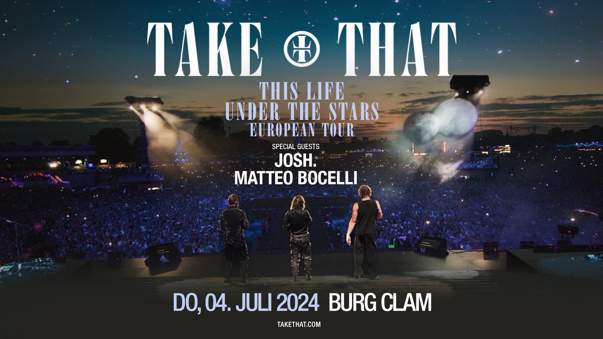 Take That am 4. July 2024 @ Burg Clam.