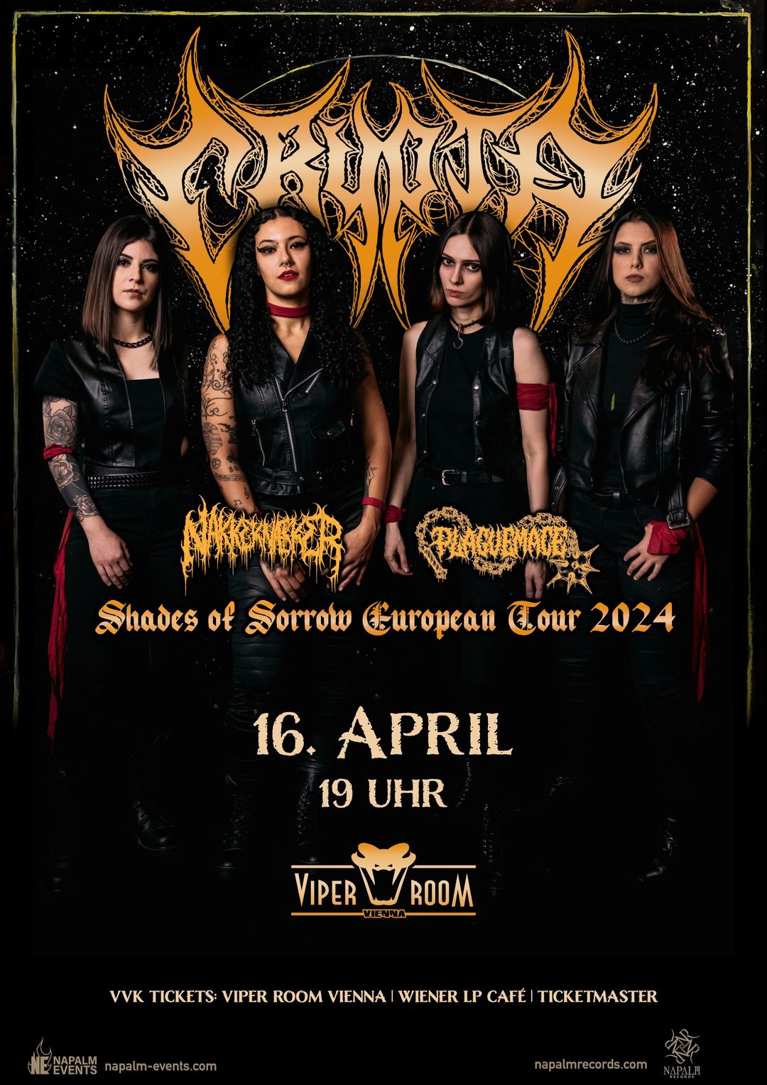Crypta, Nakkeknaekker, Plaguemace am 16. April 2024 @ Viper Room. Crypta, Nakkeknaekker, Plaguemace am 16. April 2024 @ Viper Room.