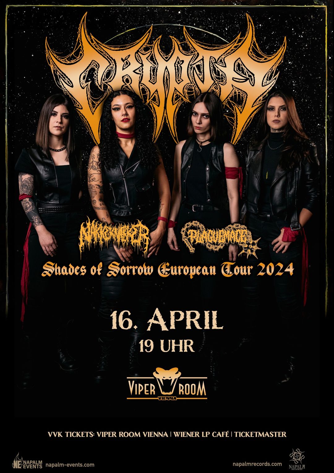 Crypta, Nakkeknaekker, Plaguemace am 16. April 2024 @ Viper Room.