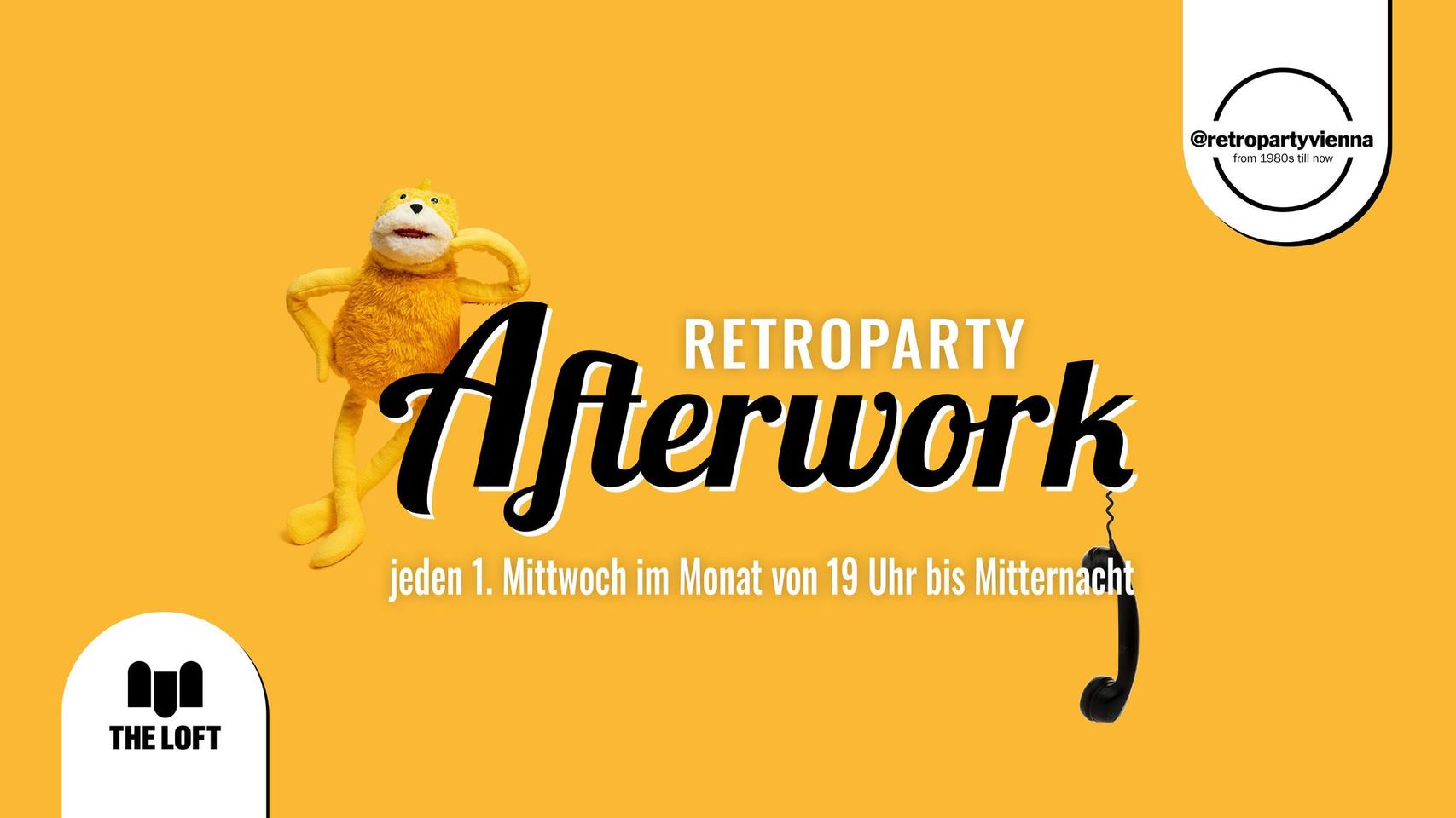 Retroparty Afterwork am 6. March 2024 @ The Loft. Retroparty Afterwork am 6. March 2024 @ The Loft.