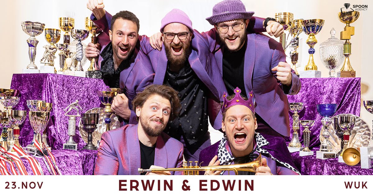 Erwin & Edwin am 23. November 2024 @ WUK. Erwin & Edwin am 23. November 2024 @ WUK.