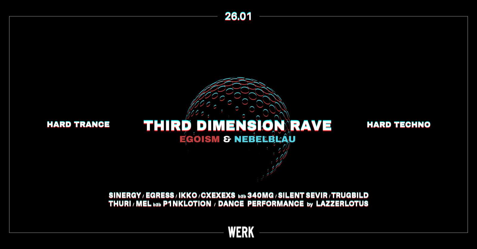 THIRD DIMENSION RAVE am 26. January 2024 @ Das Werk. THIRD DIMENSION RAVE am 26. January 2024 @ Das Werk.