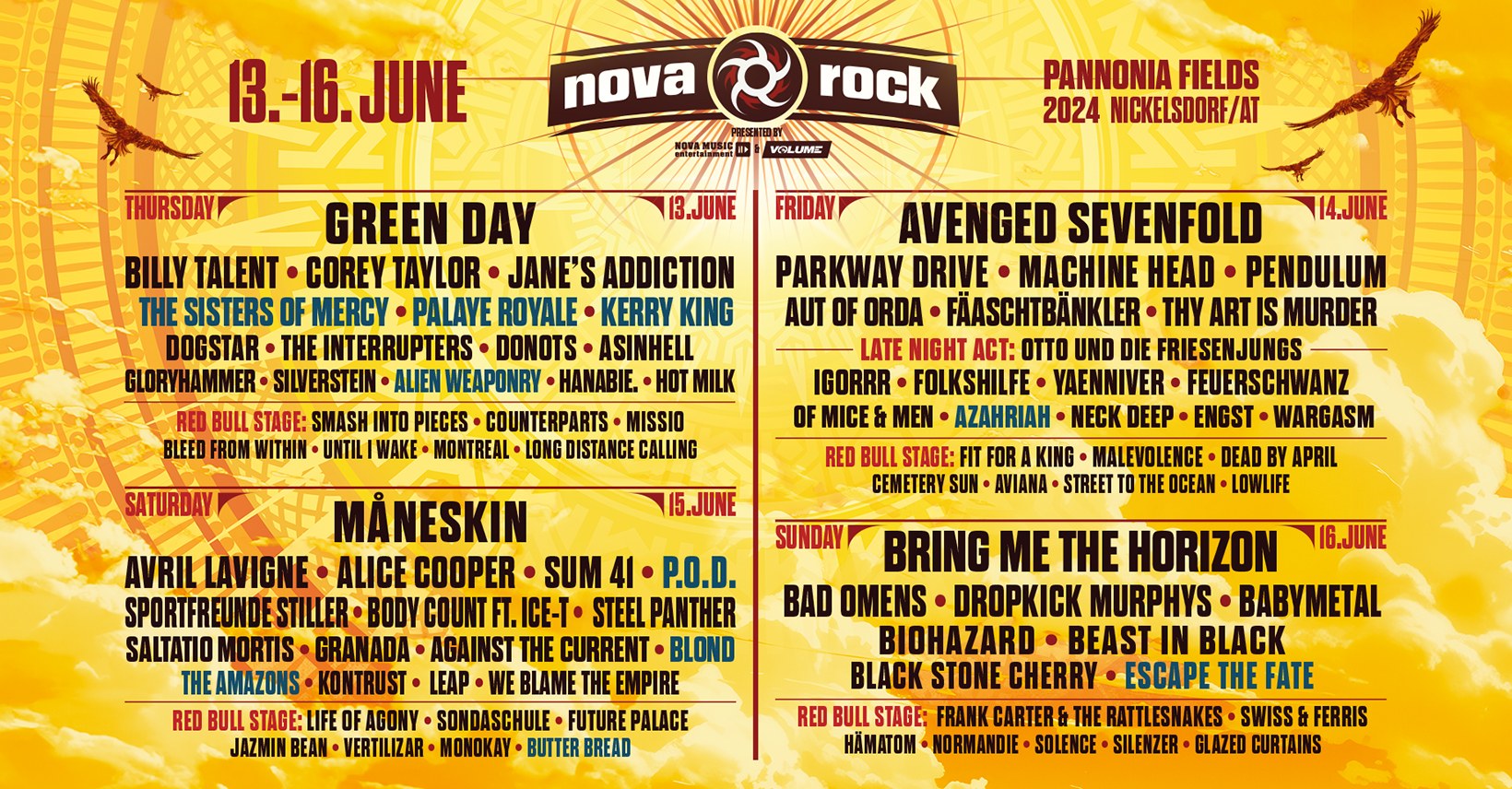 Nova Rock Festival 2024 am 13. June 2024 @ Pannonia Fields.