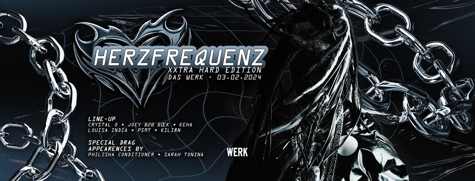 HERZFREQUENZ - A DRAG RAVE am 3. February 2024 @ Das Werk. HERZFREQUENZ - A DRAG RAVE am 3. February 2024 @ Das Werk.