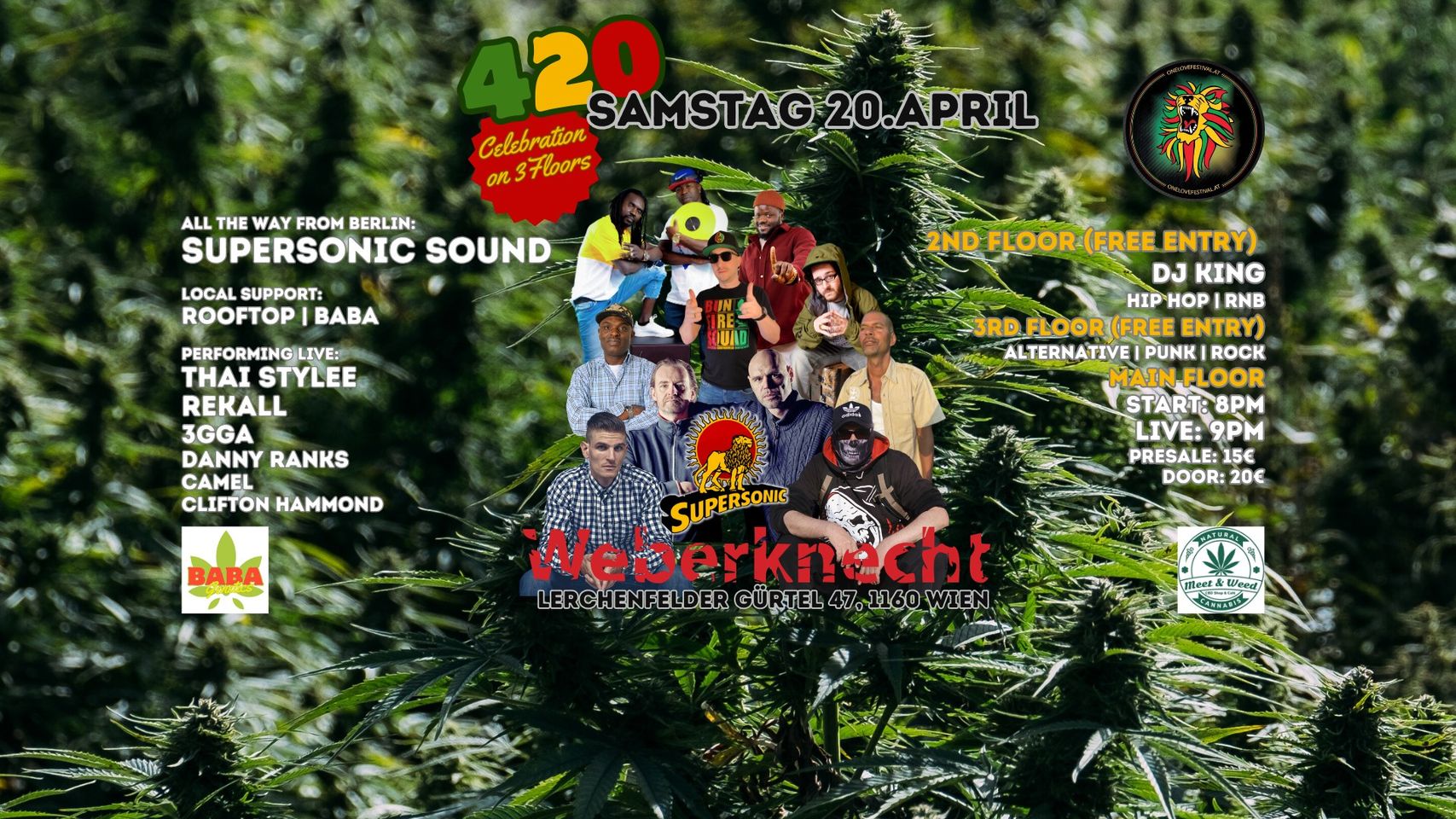 420 Supersonic Sound am 20. April 2024 @ Weberknecht. 420 Supersonic Sound am 20. April 2024 @ Weberknecht.