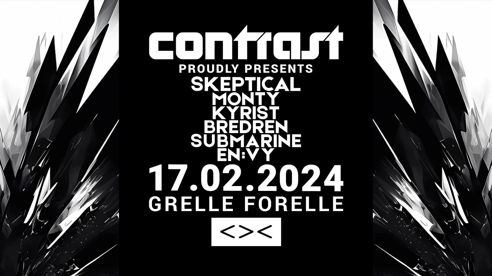 CONTRAST am 17. February 2024 @ Grelle Forelle. CONTRAST am 17. February 2024 @ Grelle Forelle.