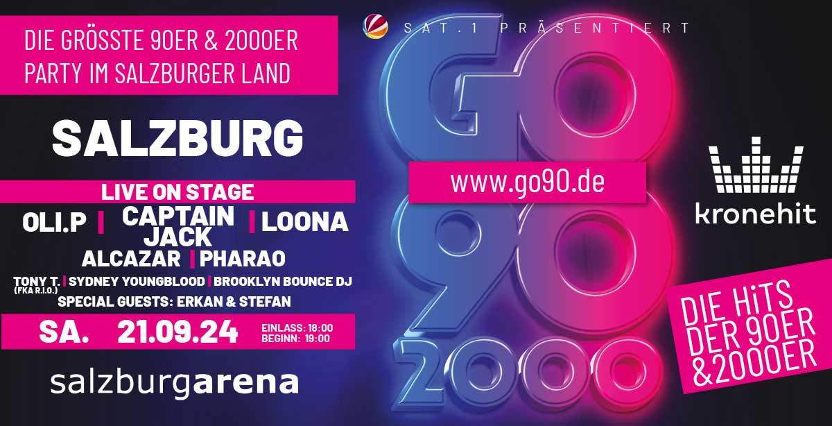 GO 90-2000 am 21. September 2024 @ Salzburgarena. GO 90-2000 am 21. September 2024 @ Salzburgarena.