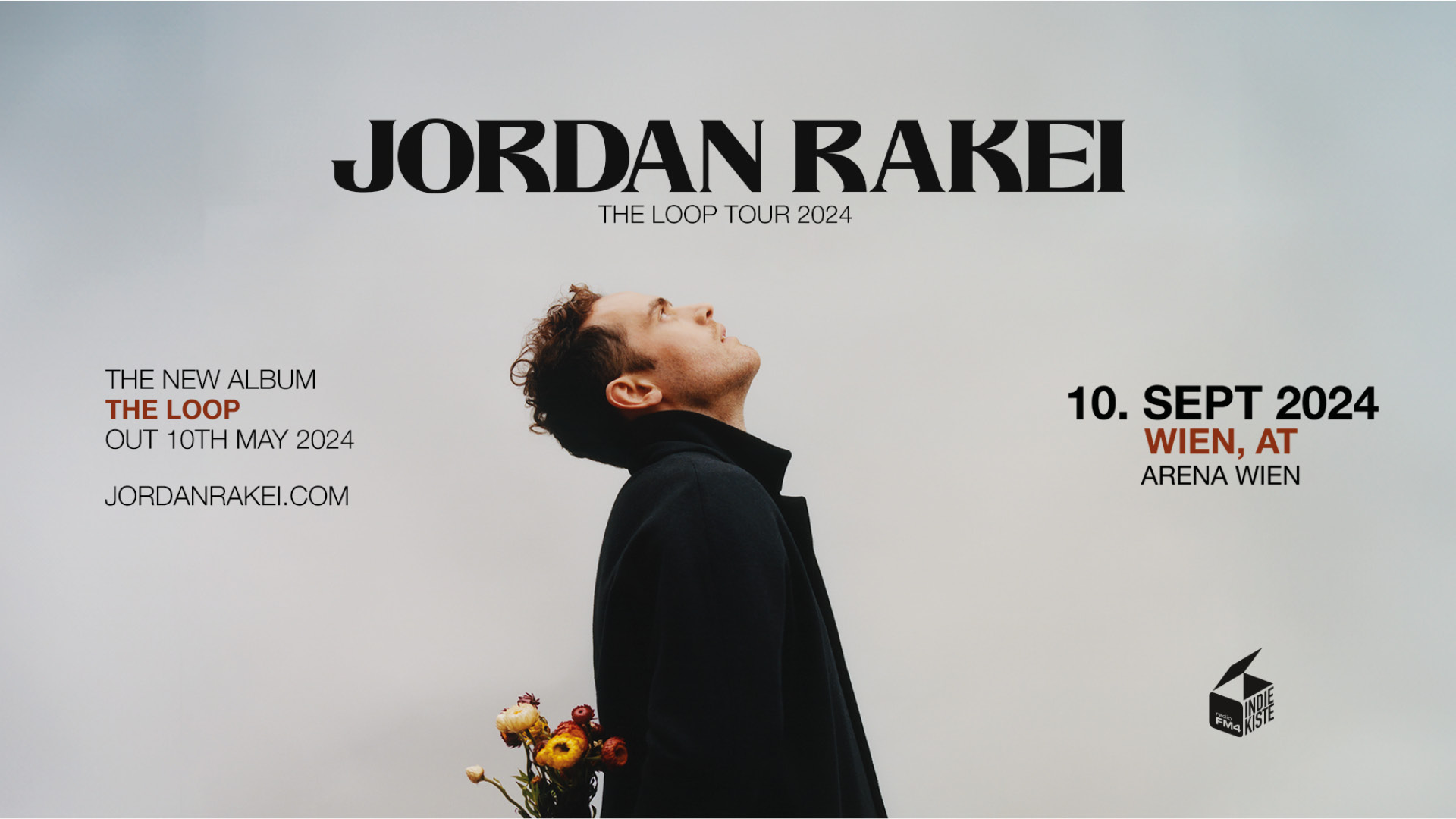 Jordan Rakei am 10. September 2024 @ Arena Wien. Jordan Rakei am 10. September 2024 @ Arena Wien.