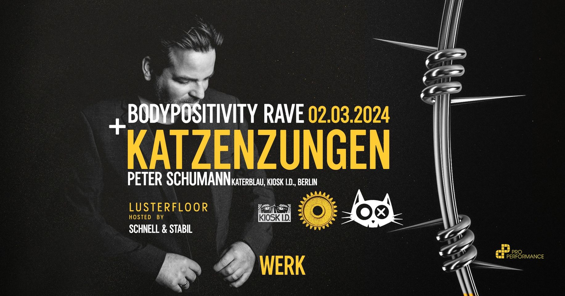 BODYPOSITIVITY RAVE + KATZENZUNGEN am 2. March 2024 @ Das Werk. BODYPOSITIVITY RAVE + KATZENZUNGEN am 2. March 2024 @ Das Werk.