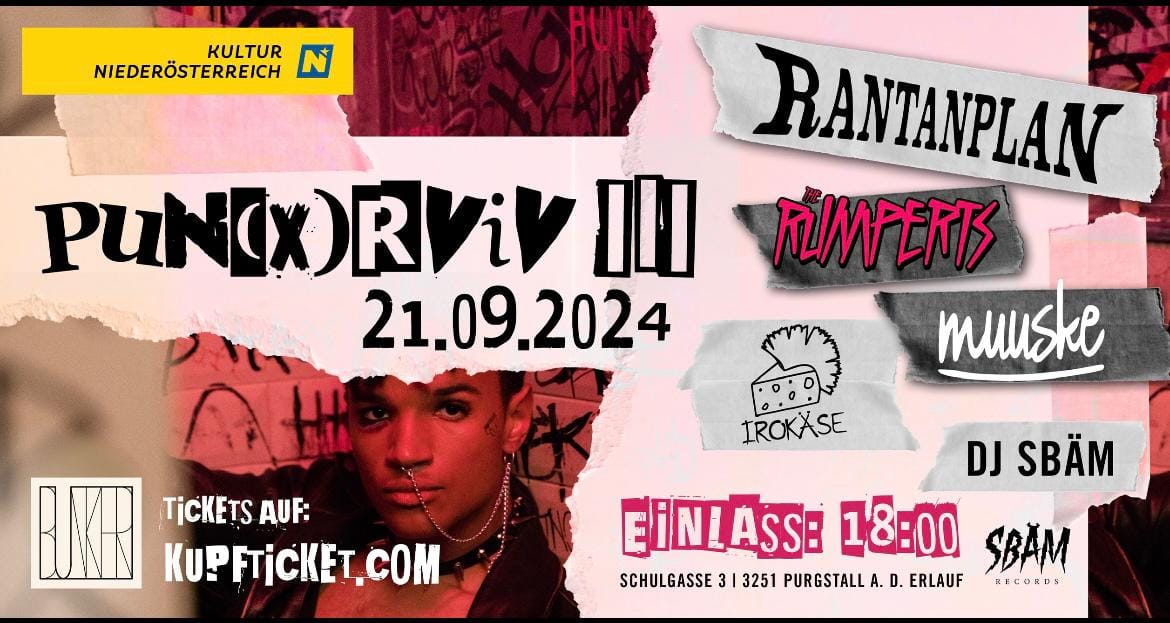 Punx Revival III am 21. September 2024 @ bunker kollektiv. Punx Revival III am 21. September 2024 @ bunker kollektiv.