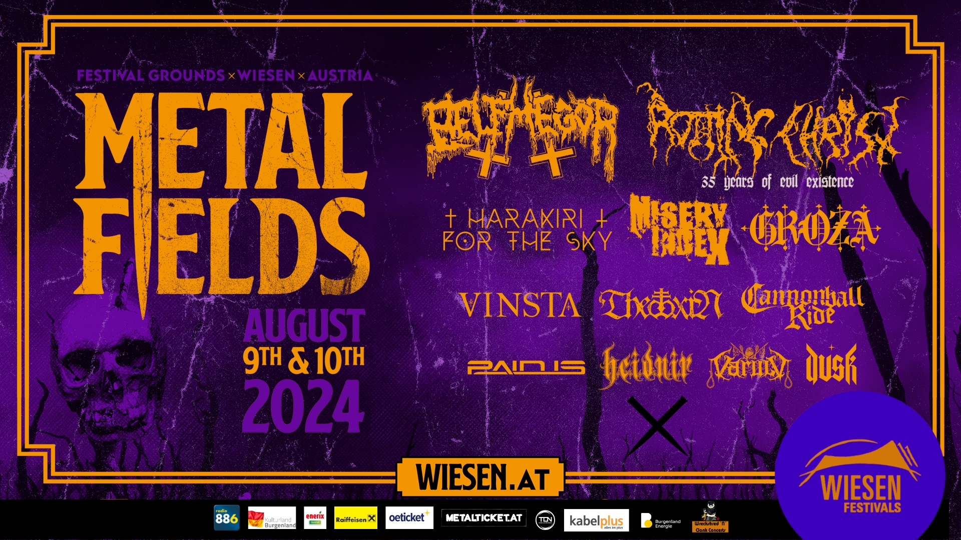 Metal Fields Festival 2024 am 9. August 2024 @ Festivalgelände Wiesen. Metal Fields Festival 2024 am 9. August 2024 @ Festivalgelände Wiesen.