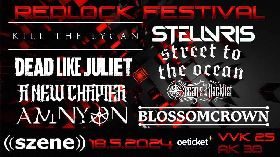 RedLock Festival Vol.1 am 18. May 2024 @ Szene Wien. RedLock Festival Vol.1 am 18. May 2024 @ Szene Wien.