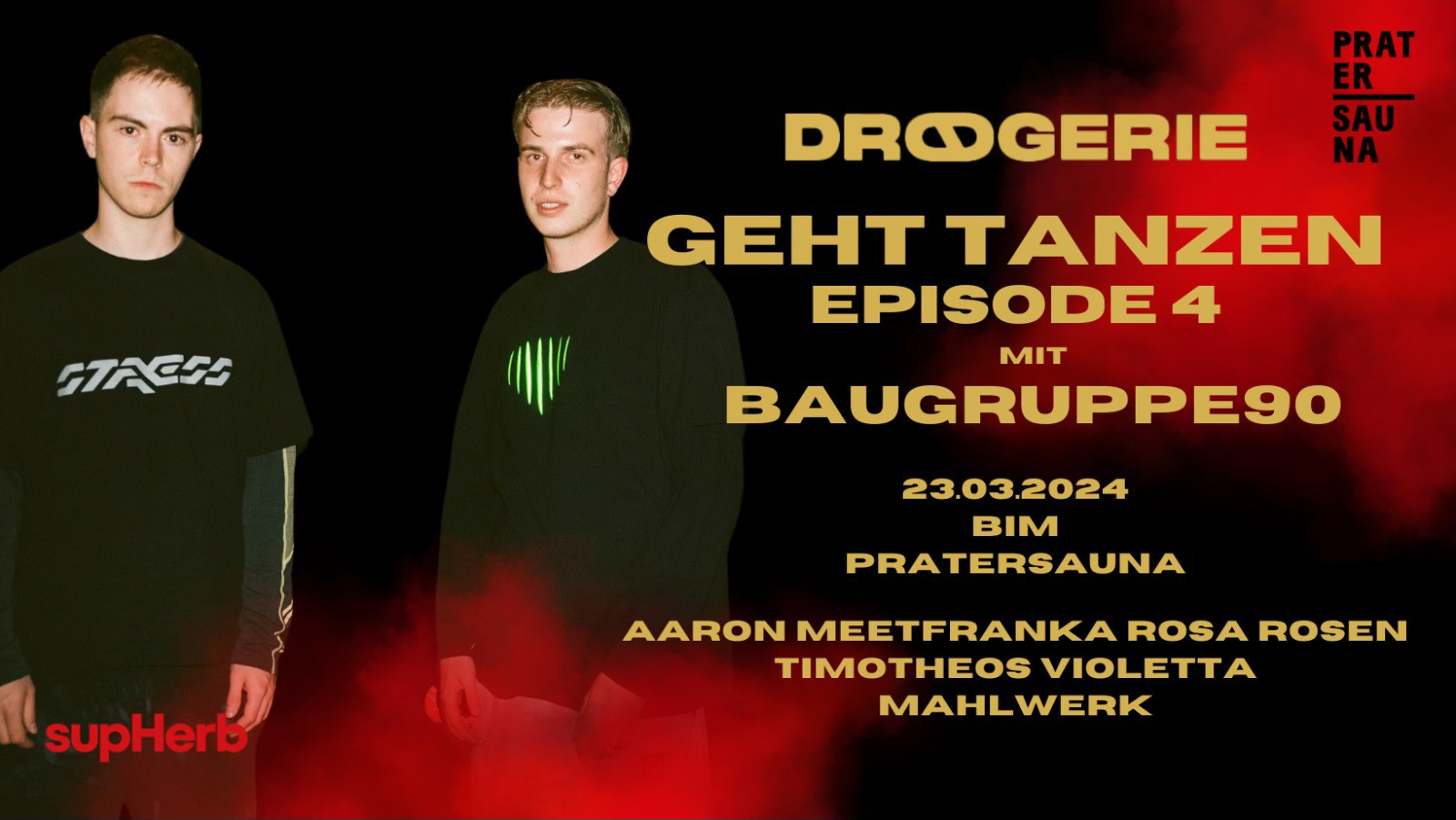 drogerie geht tanzen am 23. March 2024 @ Pratersauna. drogerie geht tanzen am 23. March 2024 @ Pratersauna.