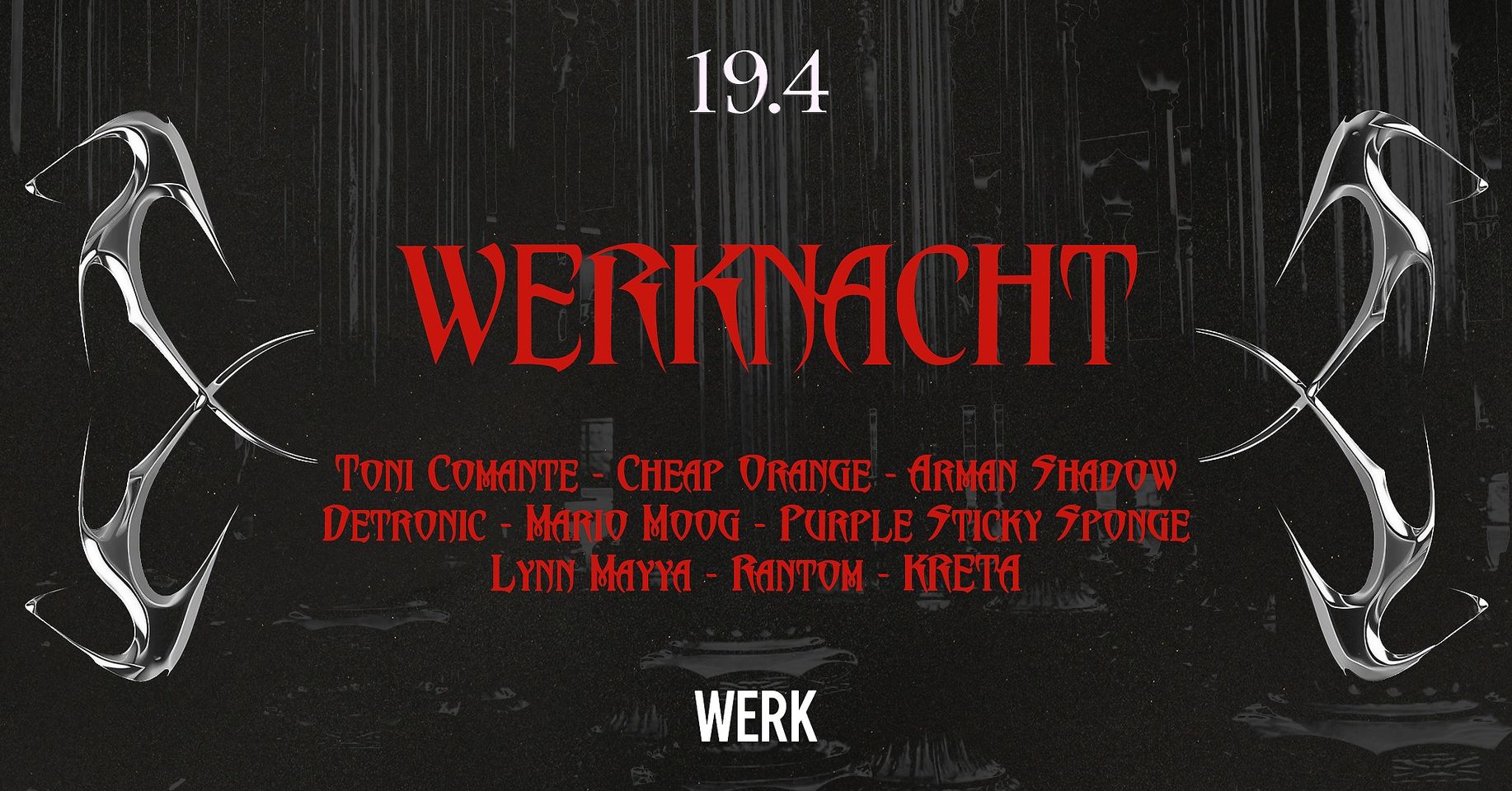 WERKNACHT x CIX x CO:DE am 19. April 2024 @ Das Werk.