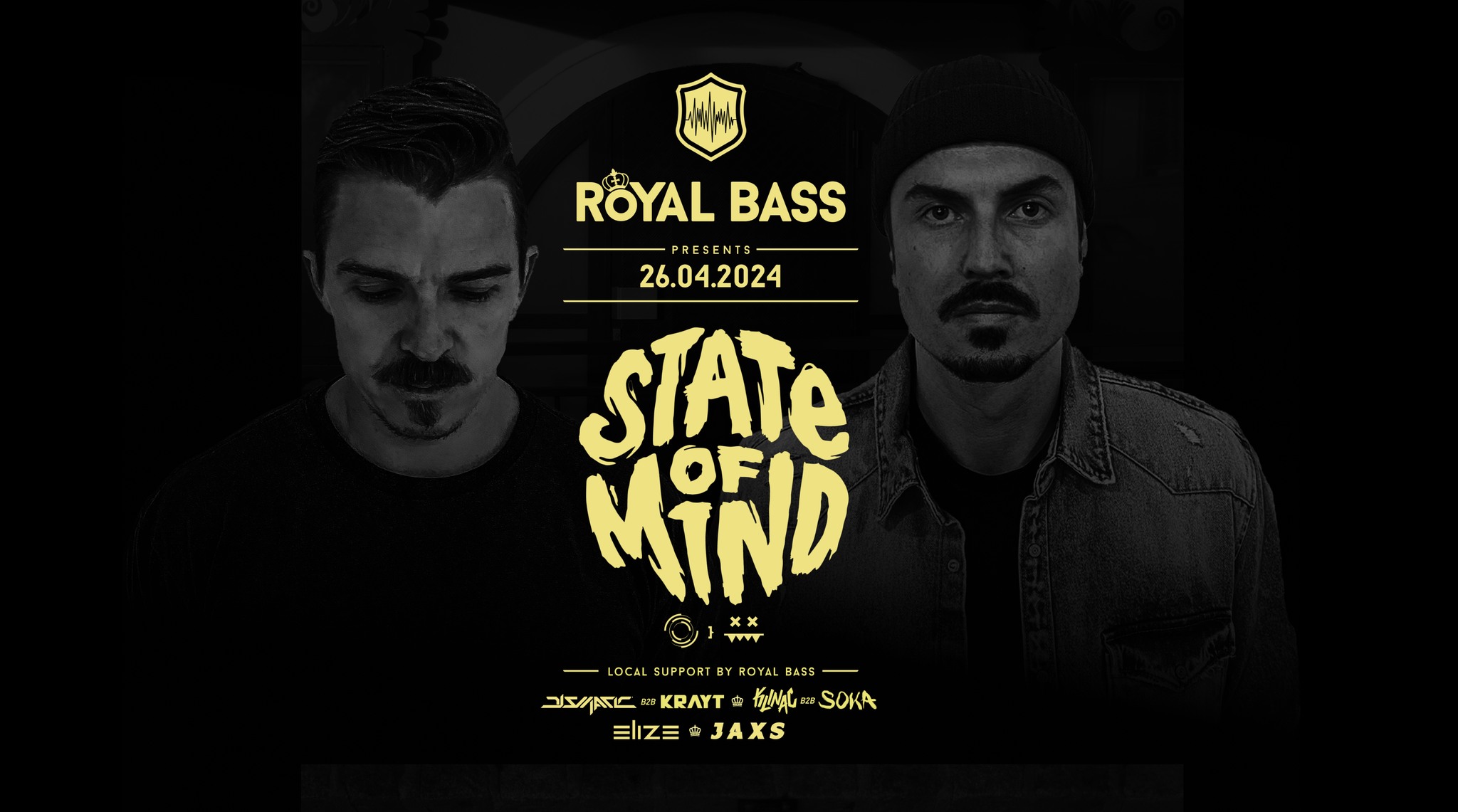 Royal Bass pres. State Of Mind am 26. April 2024 @ Kupferdachl. Royal Bass pres. State Of Mind am 26. April 2024 @ Kupferdachl.