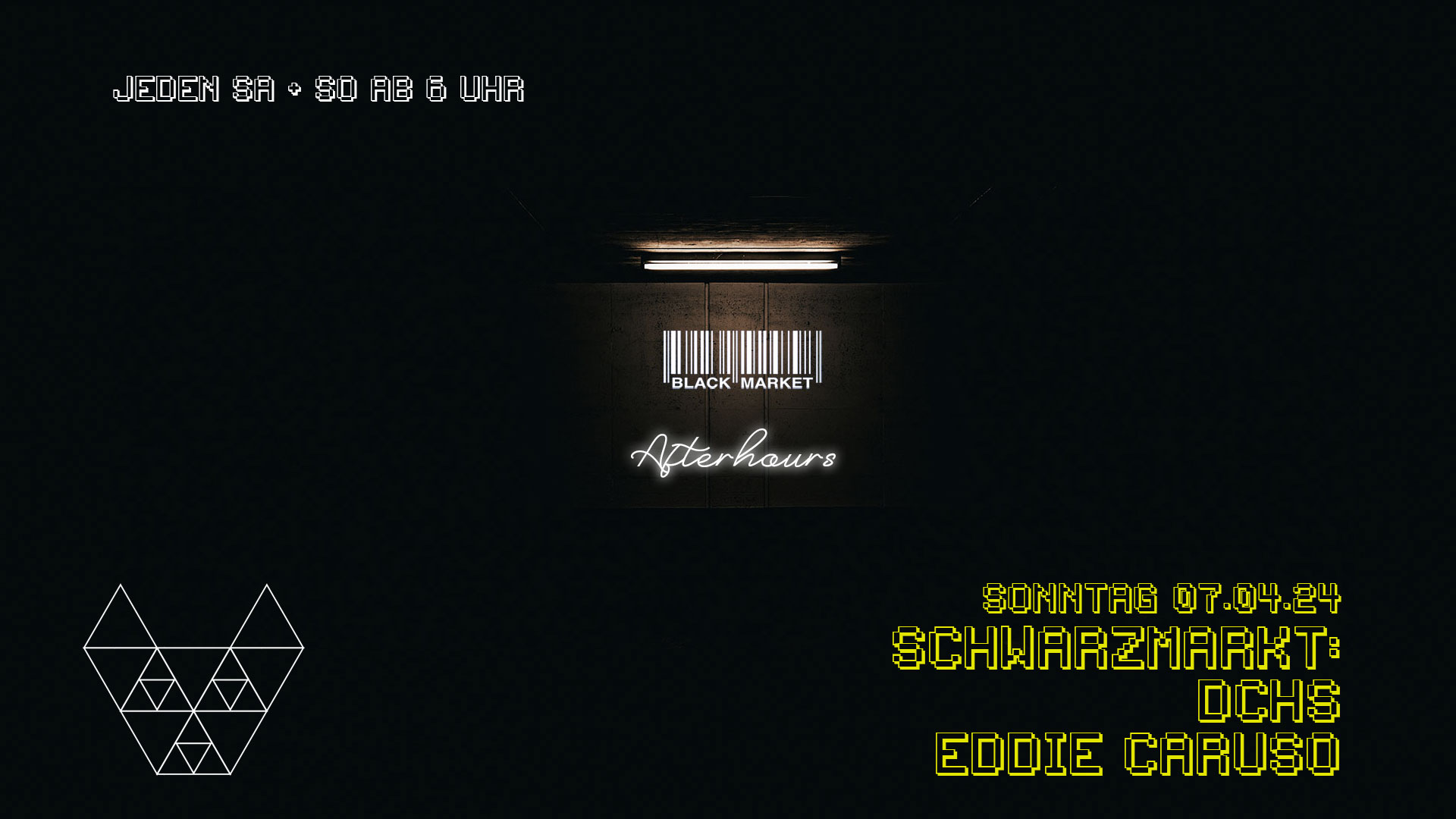 Schwarzmarkt Afterhour am 7. April 2024 @ Black Market. Schwarzmarkt Afterhour am 7. April 2024 @ Black Market.