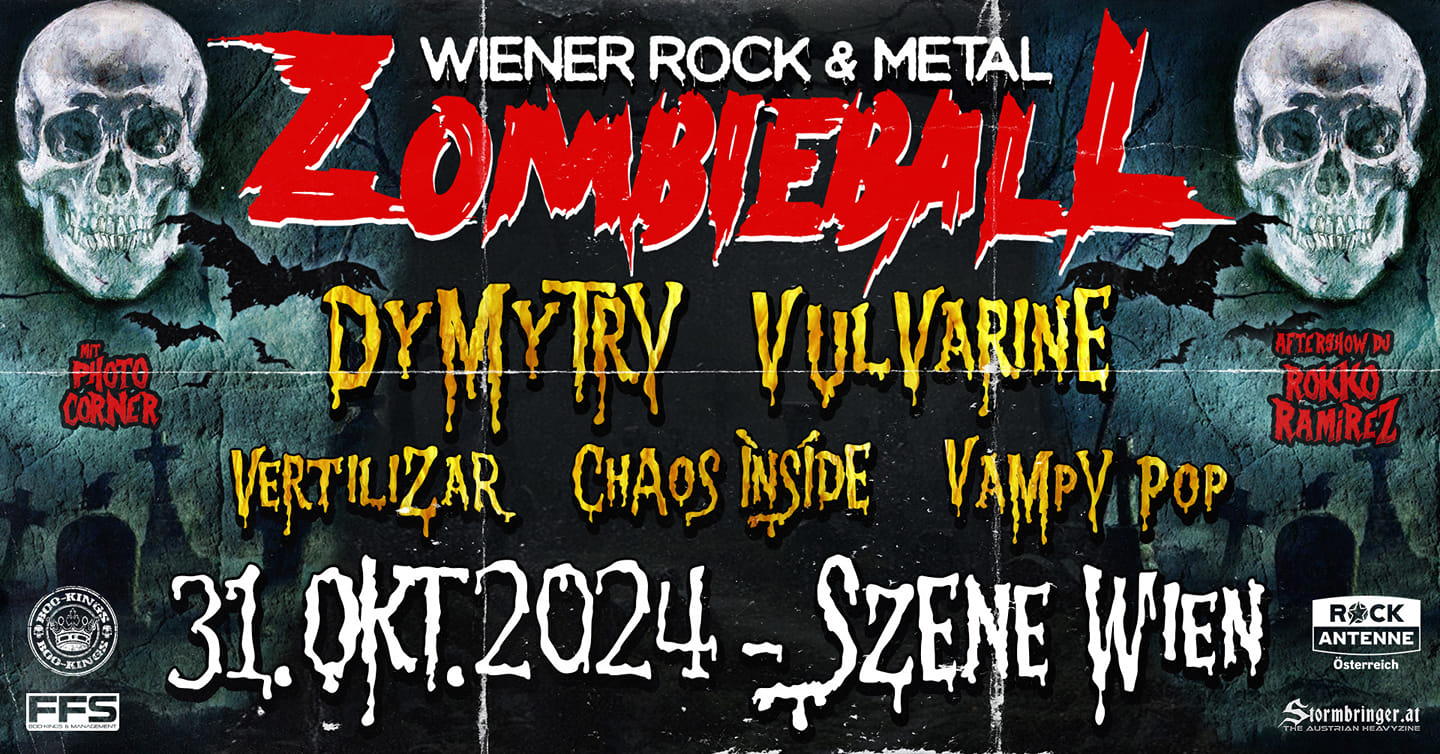 Wiener Rock & Metal Zombieball 2024 am 31. October 2024 @ Szene Wien. Wiener Rock & Metal Zombieball 2024 am 31. October 2024 @ Szene Wien.