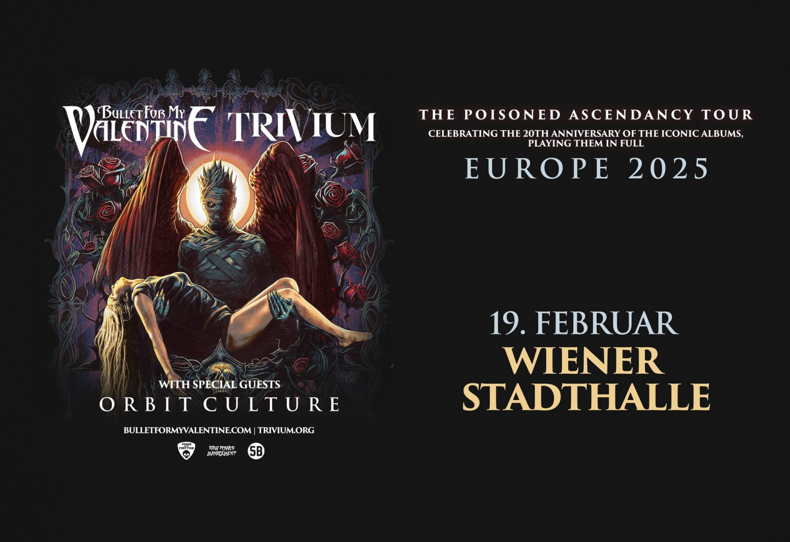 Bullet For My Valentine & Trivium Wiener Stadthalle, Wien · 19.02.2025 · Volume Events