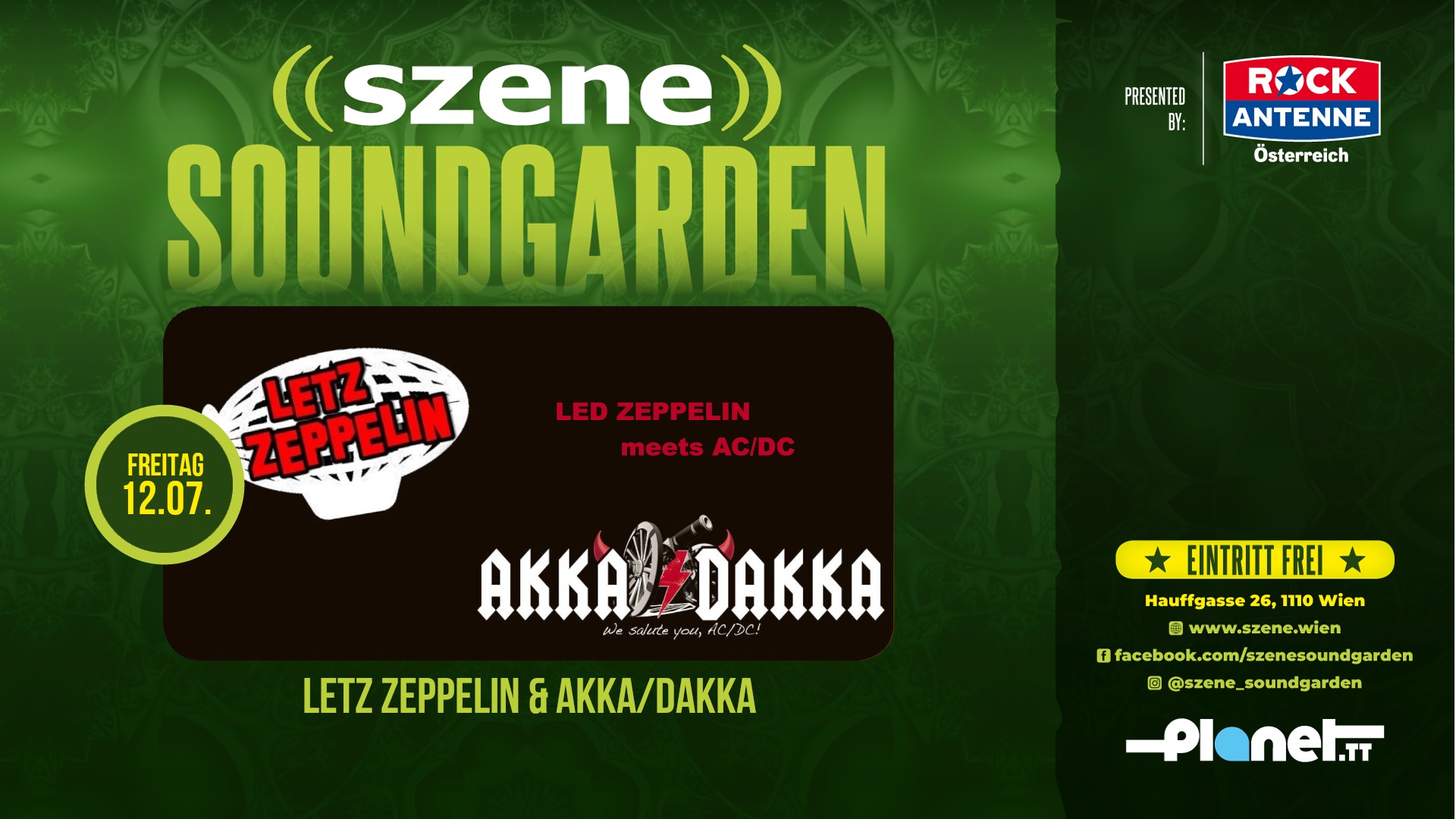 Letz Zeppelin | Akka/Dakka am 12. July 2024 @ Szene Wien. Letz Zeppelin | Akka/Dakka am 12. July 2024 @ Szene Wien.