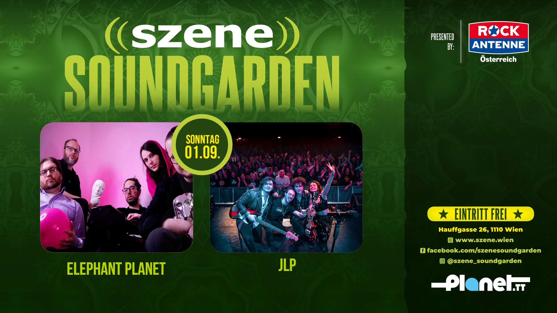 Elephant Planet | JLP am 1. September 2024 @ Szene Wien. Elephant Planet | JLP am 1. September 2024 @ Szene Wien.