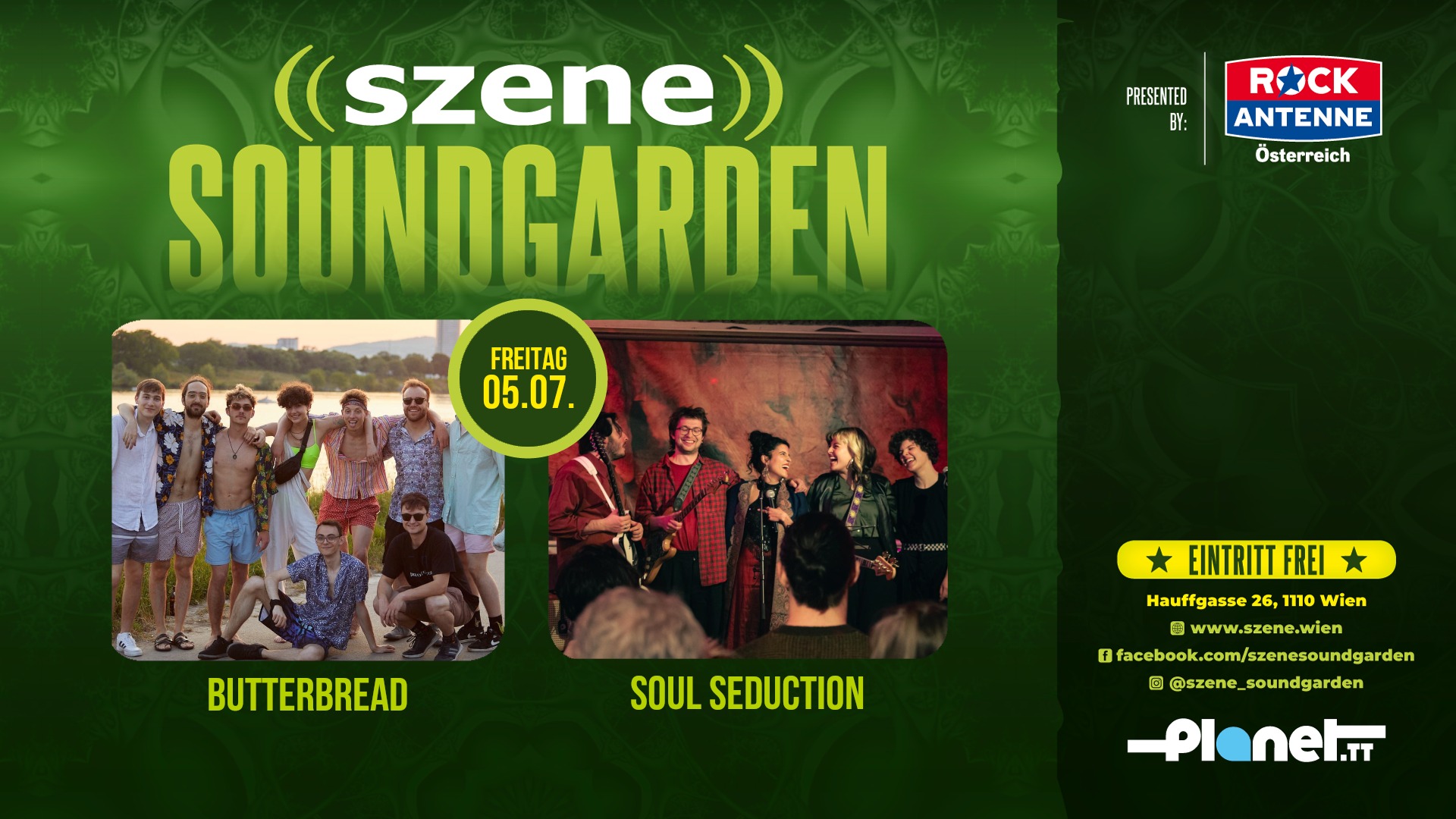 Funkwatschn feat. Butterbread | Soul Seduction am 5. July 2024 @ Szene Wien. Funkwatschn feat. Butterbread | Soul Seduction am 5. July 2024 @ Szene Wien.
