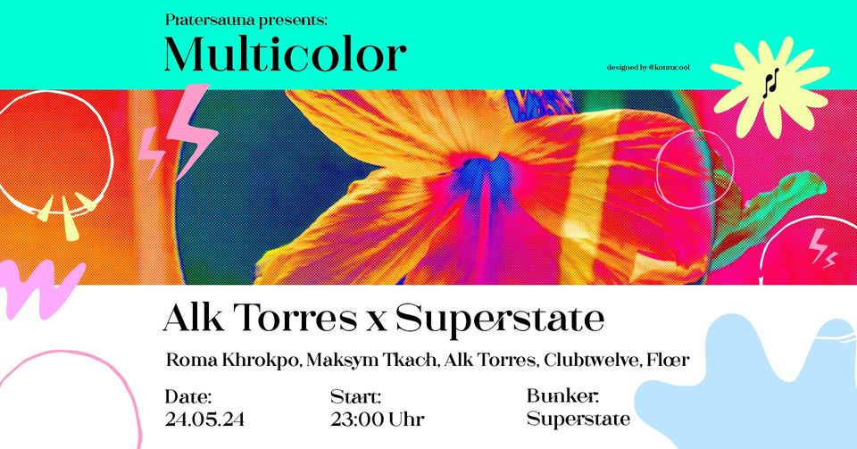 Multicolor am 24. May 2024 @ Pratersauna. Multicolor am 24. May 2024 @ Pratersauna.