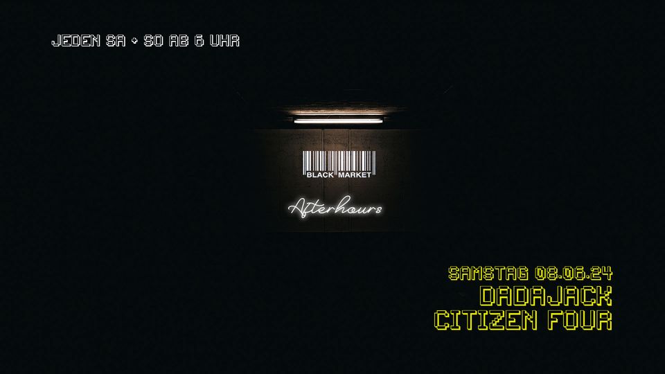 Afterhour am 8. June 2024 @ Black Market. Afterhour am 8. June 2024 @ Black Market.