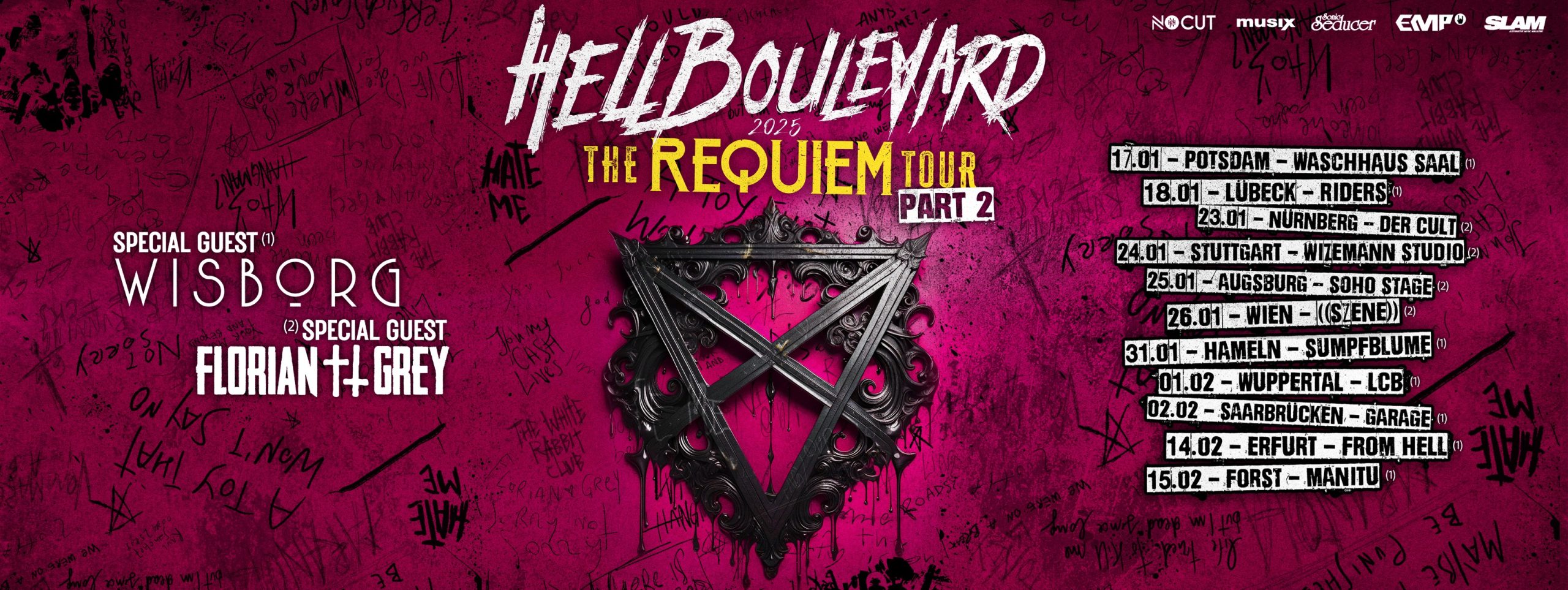 Hell Boulevard am 26. January 2025 @ Szene Wien. Hell Boulevard am 26. January 2025 @ Szene Wien.
