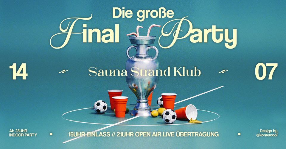 Die große EM Final Party am 14. July 2024 @ Pratersauna. Die große EM Final Party am 14. July 2024 @ Pratersauna.