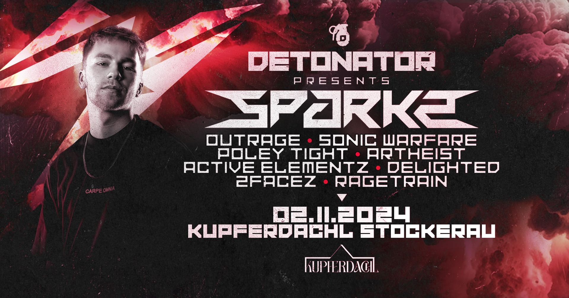 Detonator pres.: SPARKZ am 2. November 2024 @ Kupferdachl. Detonator pres.: SPARKZ am 2. November 2024 @ Kupferdachl.